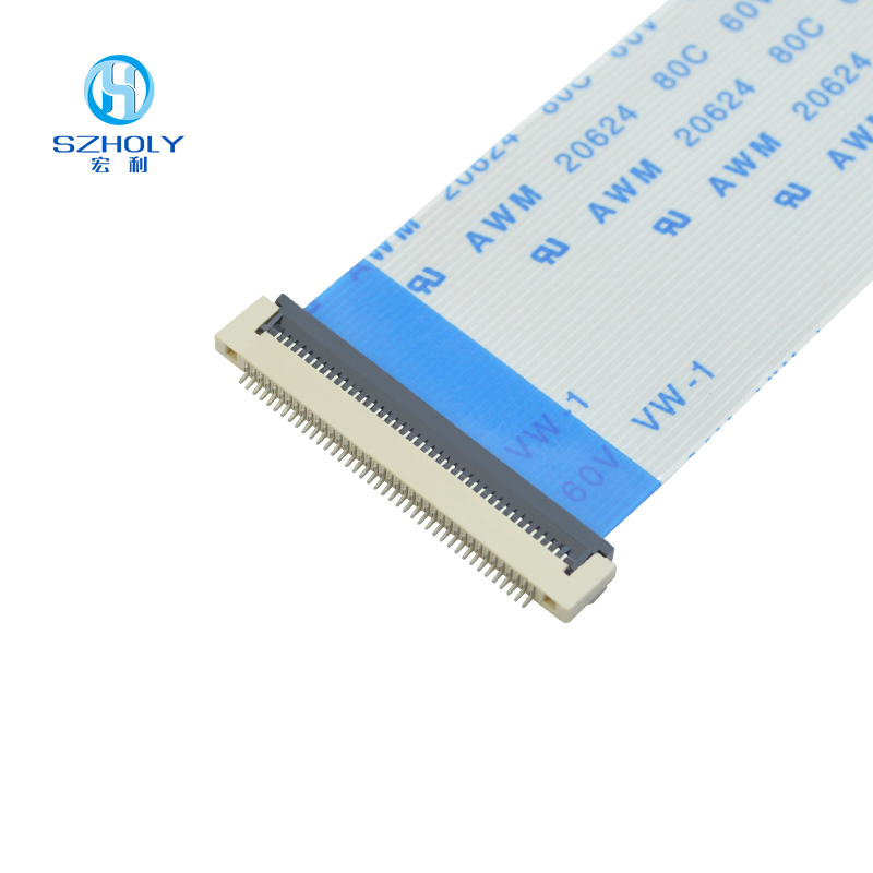 fpc连接器翻盖下接0.5mm间距 H1.5高 fpc连接器翻盖下接0.5mm间距 H1.5高