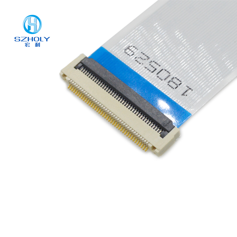 0.5间距翻盖带耳卡扣式fpc连接器 H2.0厚