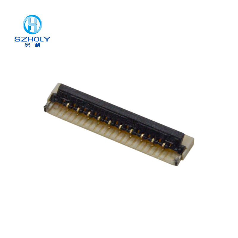 带卡位fpc连接器1.0间距掀盖式 H1.0厚