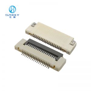 FPC连接器0.5间距翻盖式带卡扣 H1.5厚