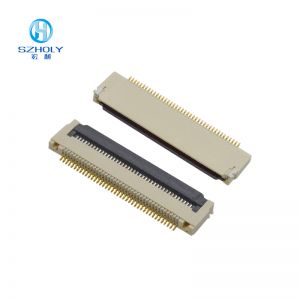 0.5间距翻盖带耳卡扣式fpc连接器 H2.0厚 0.5间距翻盖带耳卡扣式fpc连接器 H2.0厚