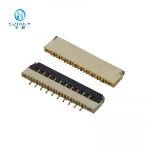 带卡位fpc连接器1.0间距掀盖式 H1.0厚 带卡位fpc连接器1.0间距掀盖式 H1.0厚