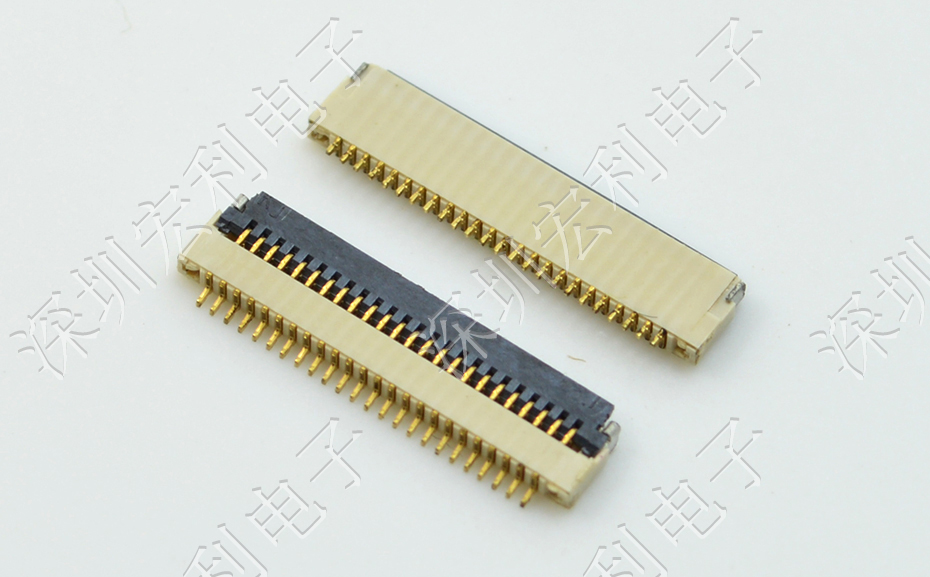 FPC连接器 间距0.5mm 高H1.0 40P下接翻盖 SMT耐高温贴片连接器 FPC连接器 间距0.5mm 高H1.0 40P下接翻盖 SMT耐高温贴片连接器