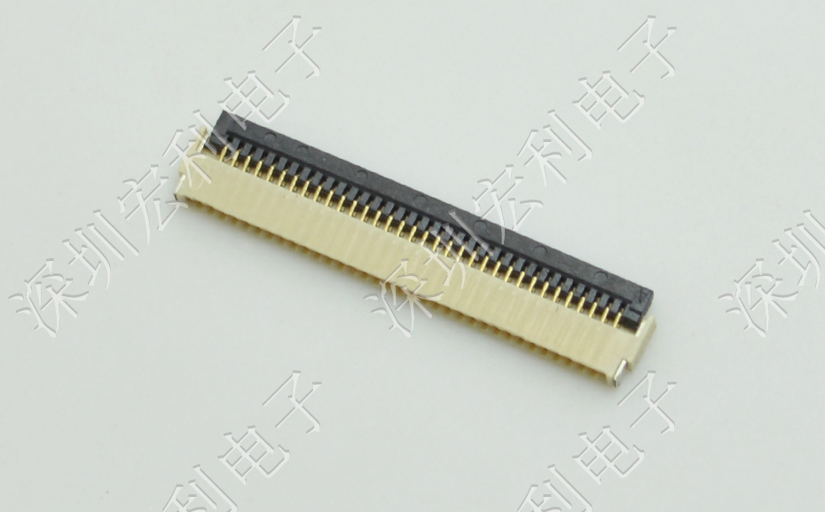 FPC/FFC扁平电缆插座软排线连接器 0.5Pitch H1.0厚6P前插后翻盖