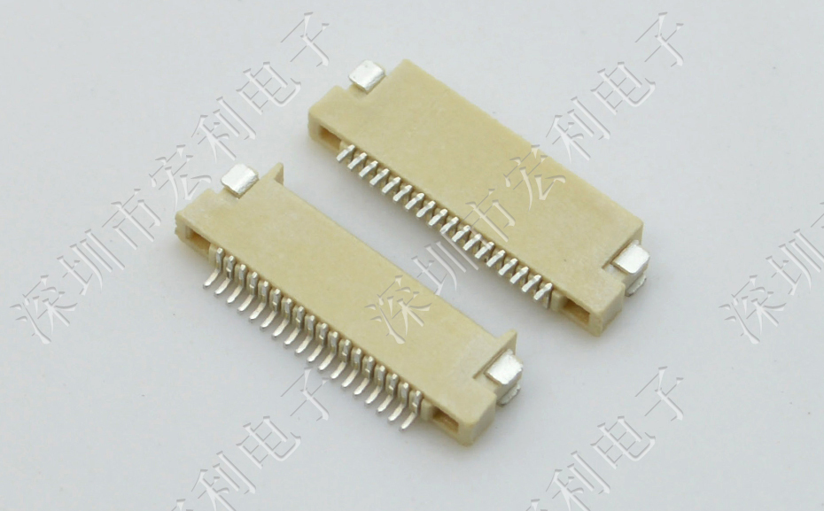 FFC/FPC0.5间距PCB板贴片连接座0.5-4P H1.5双面接触无锁卧贴 FFC/FPC0.5间距PCB板贴片连接座0.5-4P H1.5双面接触无锁卧贴
