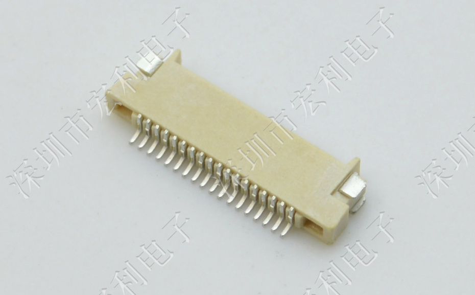 FFC/FPC0.5间距PCB板贴片连接座0.5-5P H1.5双面接触无锁卧贴 FFC/FPC0.5间距PCB板贴片连接座0.5-5P H1.5双面接触无锁卧贴