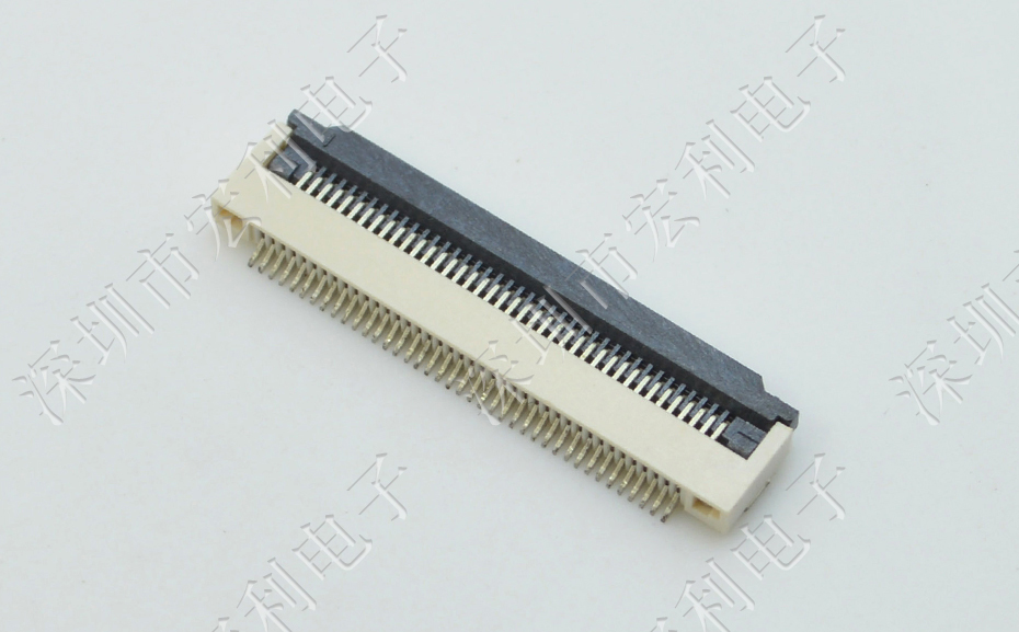 FFC/FPC连接器 排线插座 0.5间距22P针翻盖下接式 屏接口