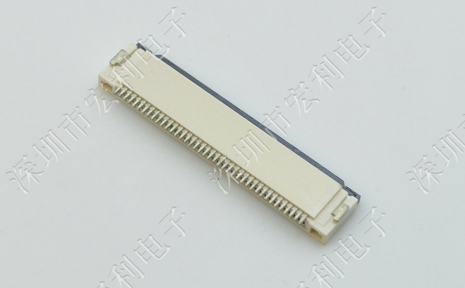 FFC/FPC连接器 排线插座 0.5间距30P针翻盖下接式 屏接口