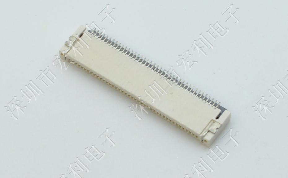 宏利FPC插座翻盖式FFC间距0.5mm 6p针脚位H2.0mm 前插后翻连接器