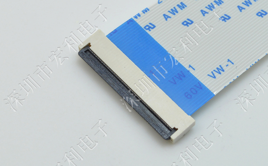 宏利FPC插座翻盖式FFC间距0.5mm 8p针脚位H2.0mm 前插后翻连接器