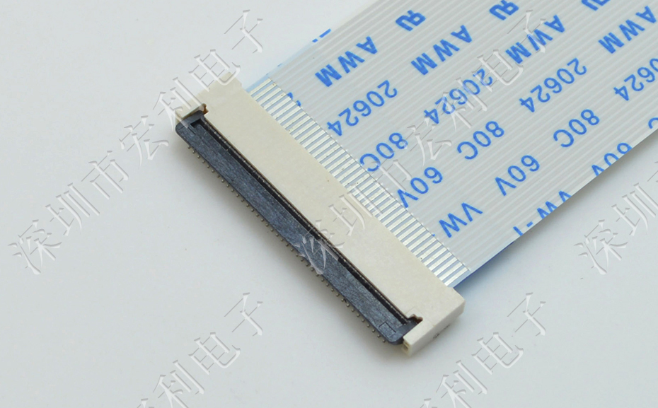 0.5mm-40P上下接后翻盖式 FFC/FPC扁平电缆插座连接器 软排线插座
