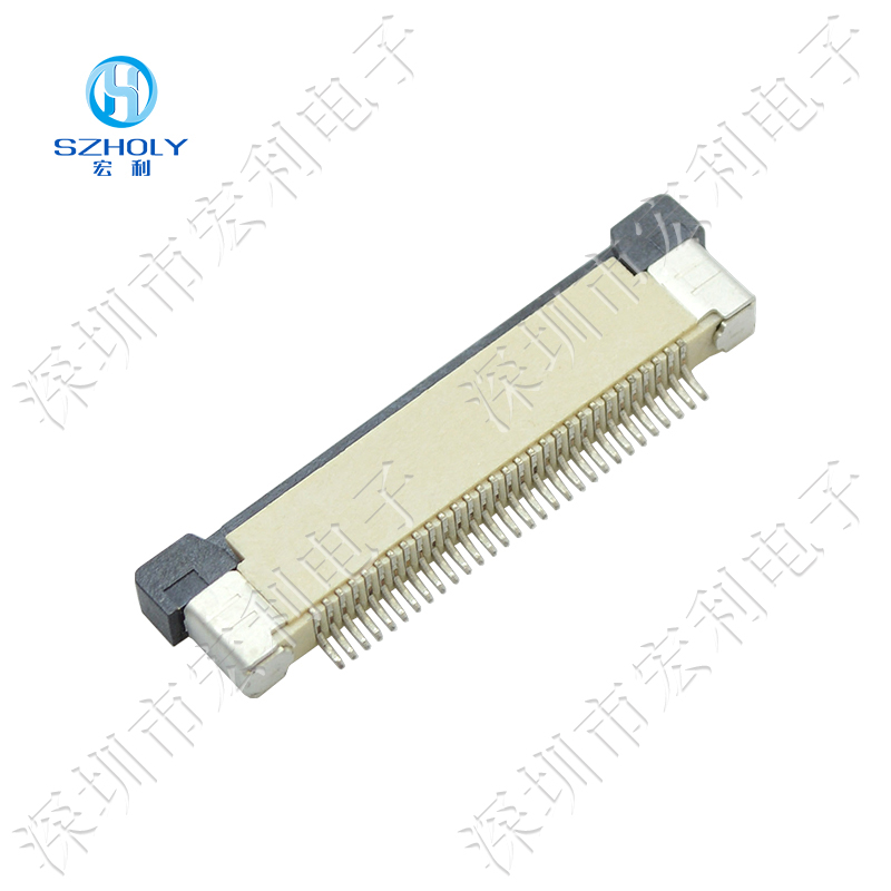 ffc/fpc排线座20pin抽屉式上接触0.5间距 H2.0厚PCB板贴片插座