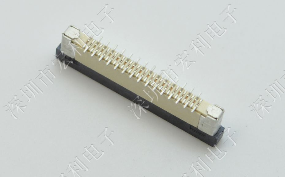 FFC/FPC软排线0.5mm间距-37P立贴正错位带锁 软排线插座FPC连接器