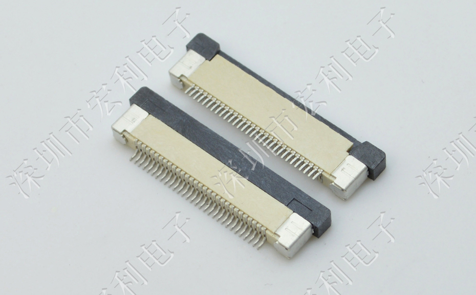 FPC接插件,FFC/FPC扁平软排线连接器,0.5-25P下接拉锁