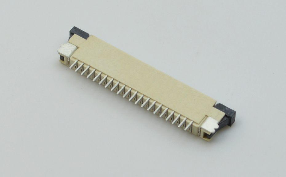 1.0MM接插件 FFC扁平软排线连接器 FPC插座4P针 贴片下接抽屉
