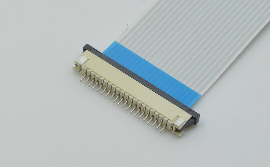1.0MM接插件 FFC扁平软排线连接器 FPC插座18P针 贴片下接抽屉