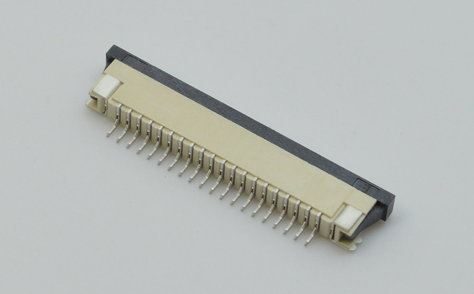 1.0MM接插件 FFC扁平软排线连接器 FPC插座32P针 贴片下接抽屉