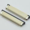 1.0MM接插件 FFC扁平软排线连接器 FPC插座17P针 贴片下接抽屉