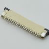 1.0MM接插件 FFC扁平软排线连接器 FPC插座20P针 贴片下接抽屉