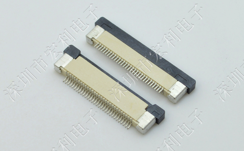 FFC/FPC软排线插座 排线连接器 0.5mm-54P 上接抽屉/拉锁 54Pin针 FFC/FPC软排线插座 排线连接器 0.5mm-54P 上接抽屉/拉锁 54Pin针