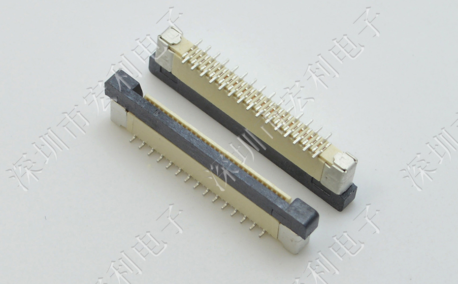 FFC/FPC扁平软排线接插件 FPC连接器 0.5-7P立贴拉锁 抽屉正脚位