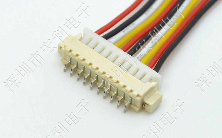MX1.25间距PCB板线对板电子接插件连接器10P卧式贴孔座端子