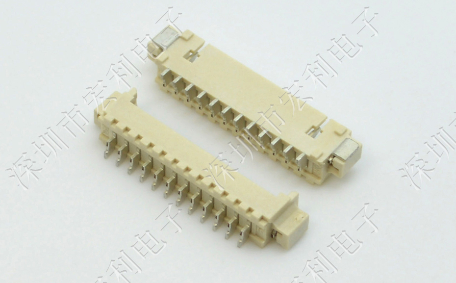MX1.25间距PCB板线对板电子接插件连接器11P卧式贴孔座端子