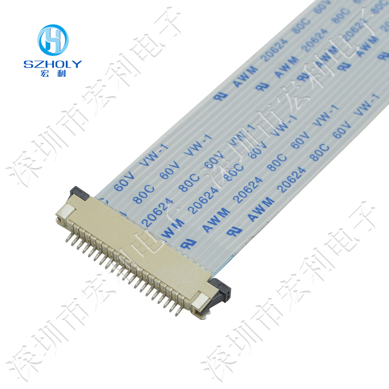 FPC连接器批发厂家1.0mm扁平排线插座 上接触抽屉式4~32PIN连接器