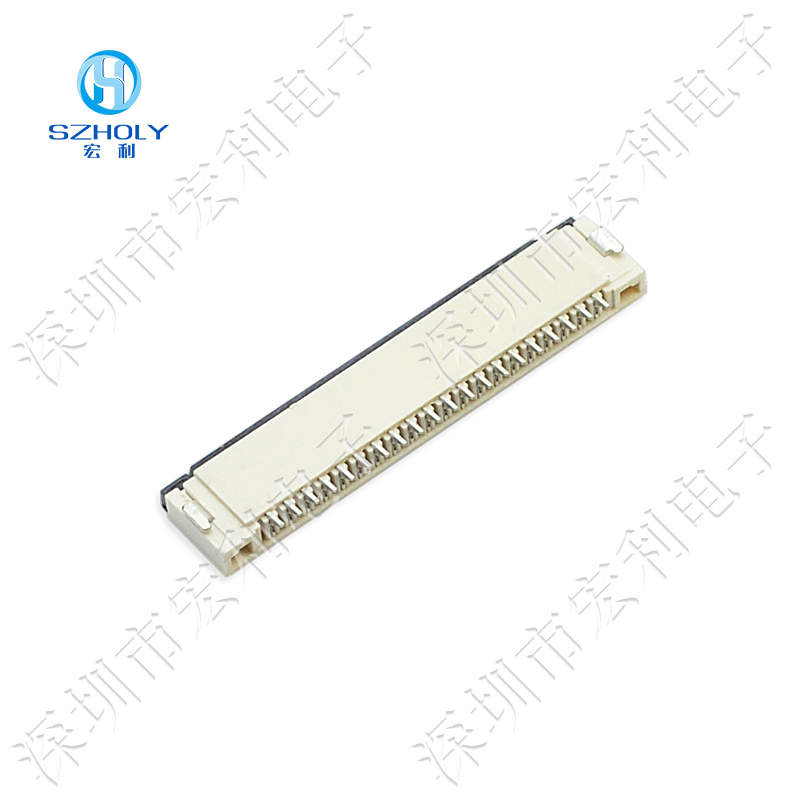 1.0间距fpc连接器下接触翻盖式4P-30P前掀盖扁平连接器SMT排线插座 1.0间距fpc连接器下接触翻盖式4P-30P前掀盖扁平连接器SMT排线插座