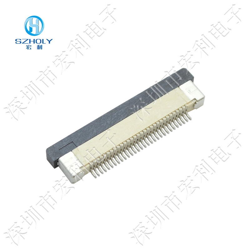 0.5间距fpc连接器H2.0MM抽屉式下接触液晶屏插排线座4P/5P/6P/7/8/9/10/12