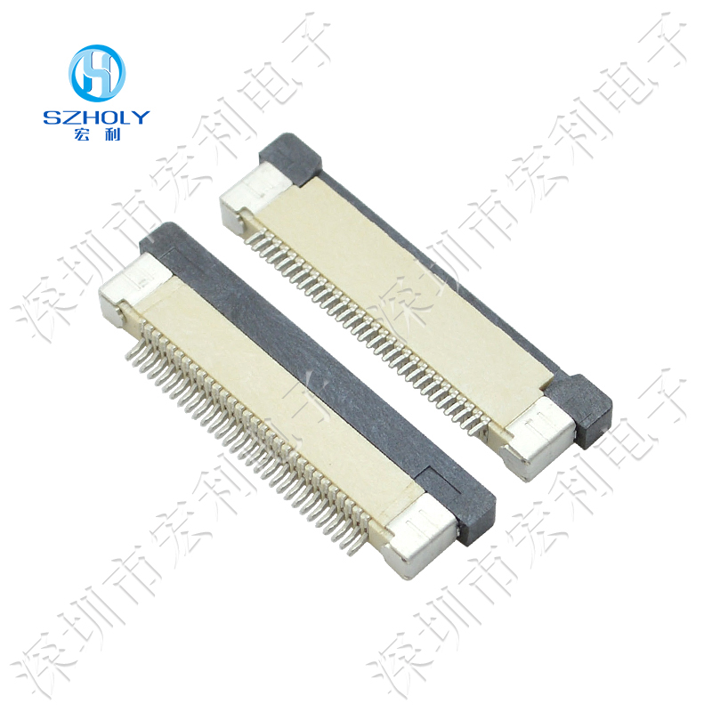 0.5间距fpc连接器H2.0MM抽屉式下接触液晶屏插排线座4P/5P/6P/7/8/9/10/12