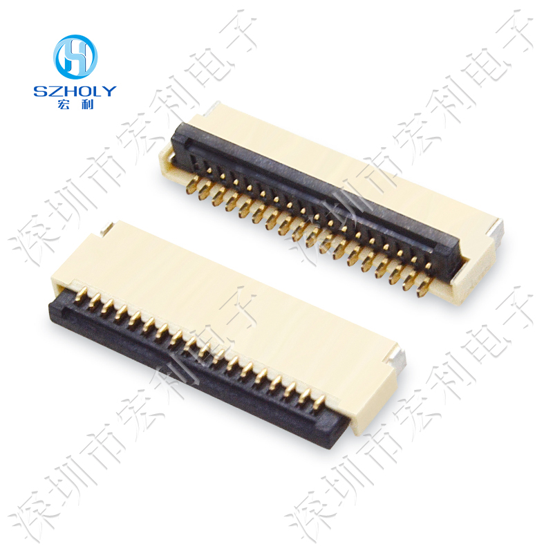0.5mm间距fpc柔性连接器H1.0扁平连接器4P/6P/8P/10P/12P-40P上下接触后锁 0.5mm间距fpc柔性连接器H1.0扁平连接器4P/6P/8P/10P/12P-40P上下接触后锁