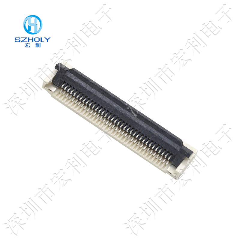 fpc连接器0.5mm 间距 H2.0 6P 翻式下接触