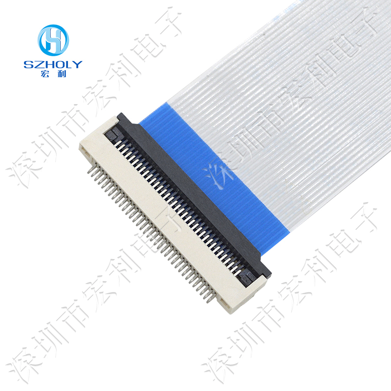 fpc连接器0.5mm 间距 H2.0 6P 翻式下接触