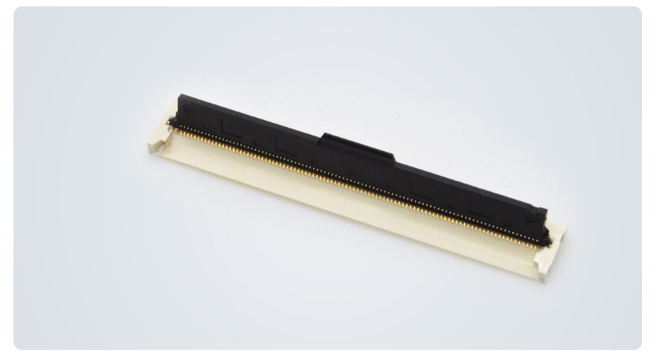 fpc连接器带锁扣0.5间距翻盖式下接 H2.2厚,宏利连接器,产品