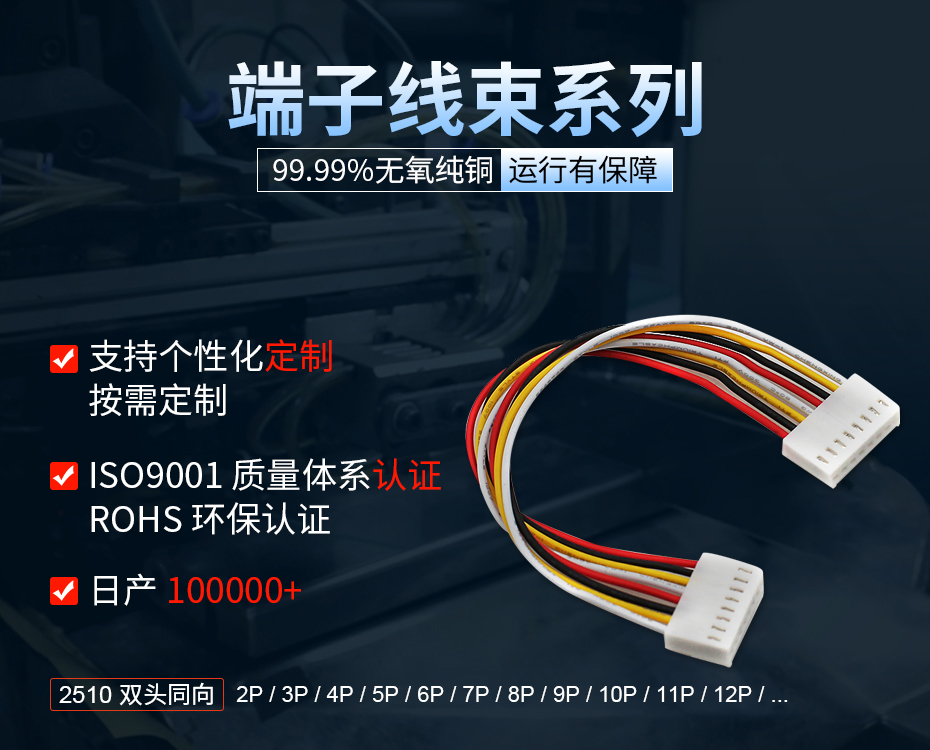 2510双头端子线同向,宏利,高清图片
