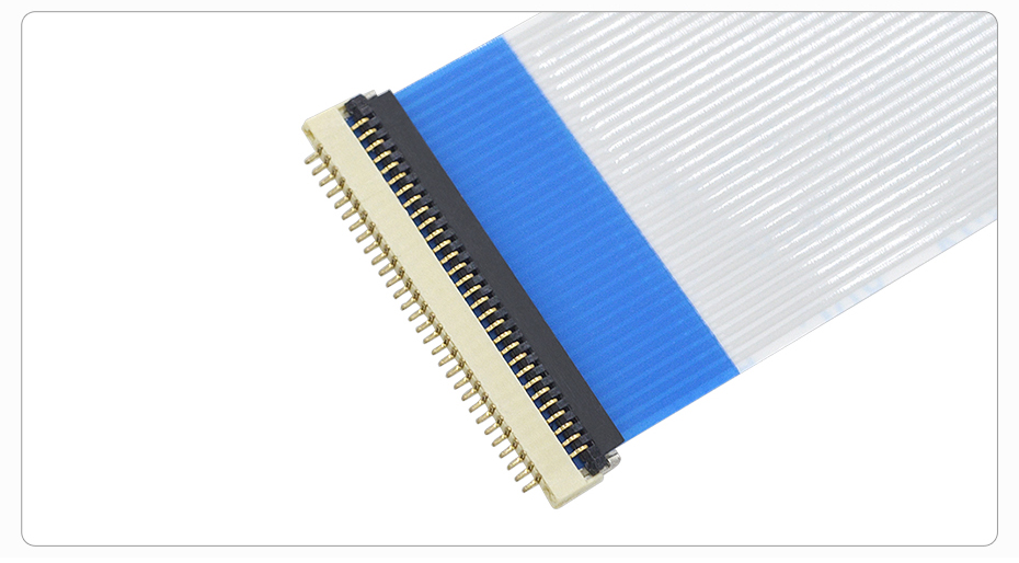 翻盖式fpc连接器0.5mm间距H1.0厚