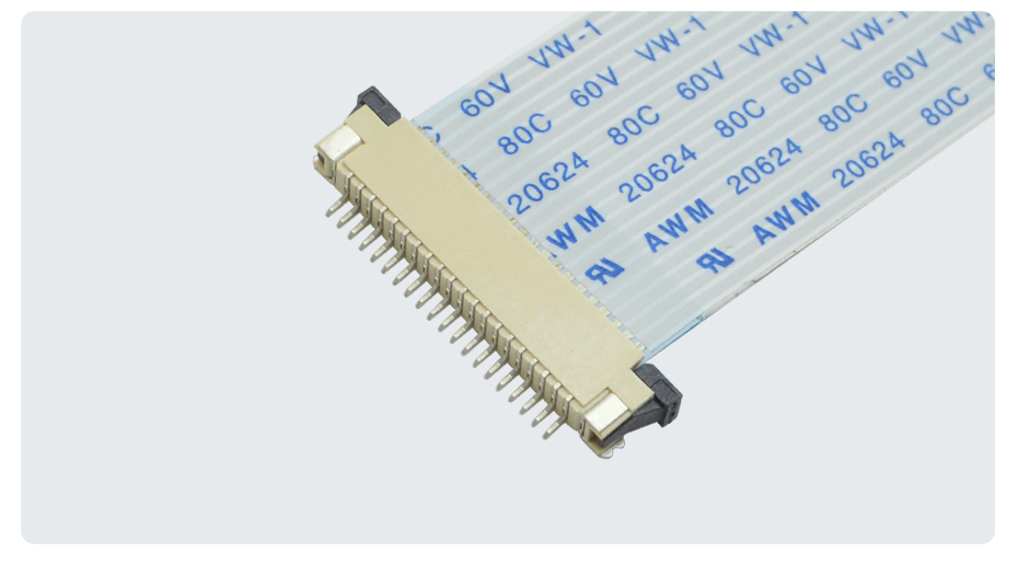 FPC/FFC插座 1.0MM 15P 上接 抽屉式 扁平电缆连接器 抽拉式