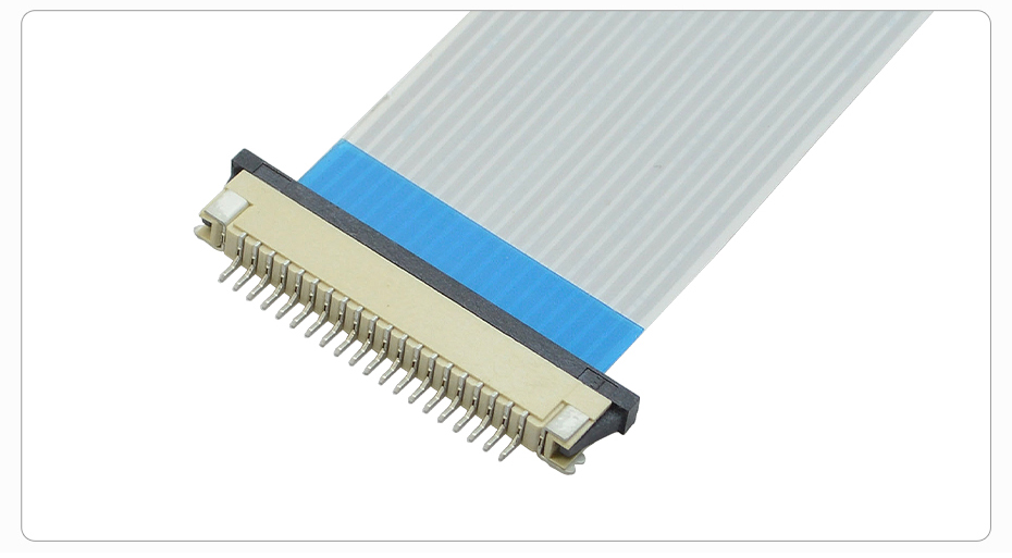 1.0MM接插件 FFC扁平软排线连接器 FPC插座4P针 贴片下接抽屉